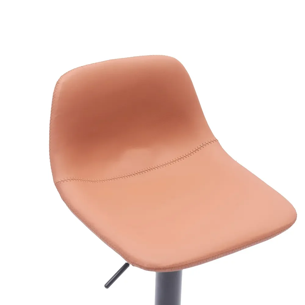 New Orange Color Height Adjustable Kitchen Bar Chair Seat Swivel Bar Stool