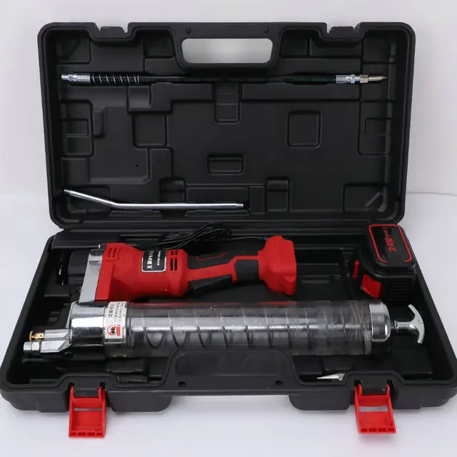 
Max 24V 20V Professional Rechargeable Battery Cordless Grease Gun with 600cc Max 10,000 psi 