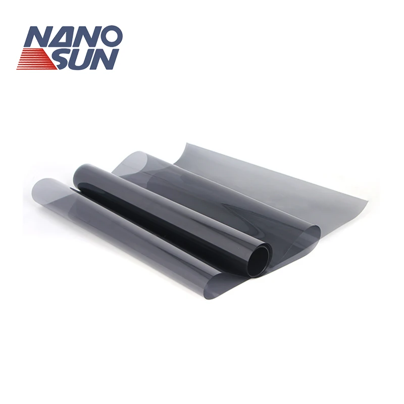 Black series roll paper high quality 2ply chip dyed nano glass film solar control window tint film car in 152cmx30m/60m/600m