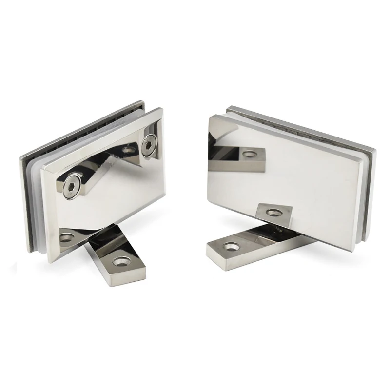 Wall Mounted Shower Door Glass Clips Bracket 304 Stainless Steel Bathroom Glass Clamp Heavy Duty Holder Hinge Hardware Fittings