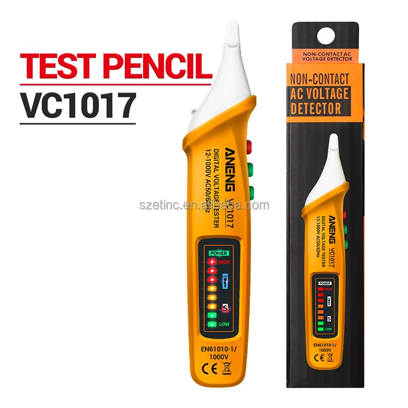 Vc1017 Non-contact Smart Led Ac Voltage Meter Detector Electric Tester Pen
