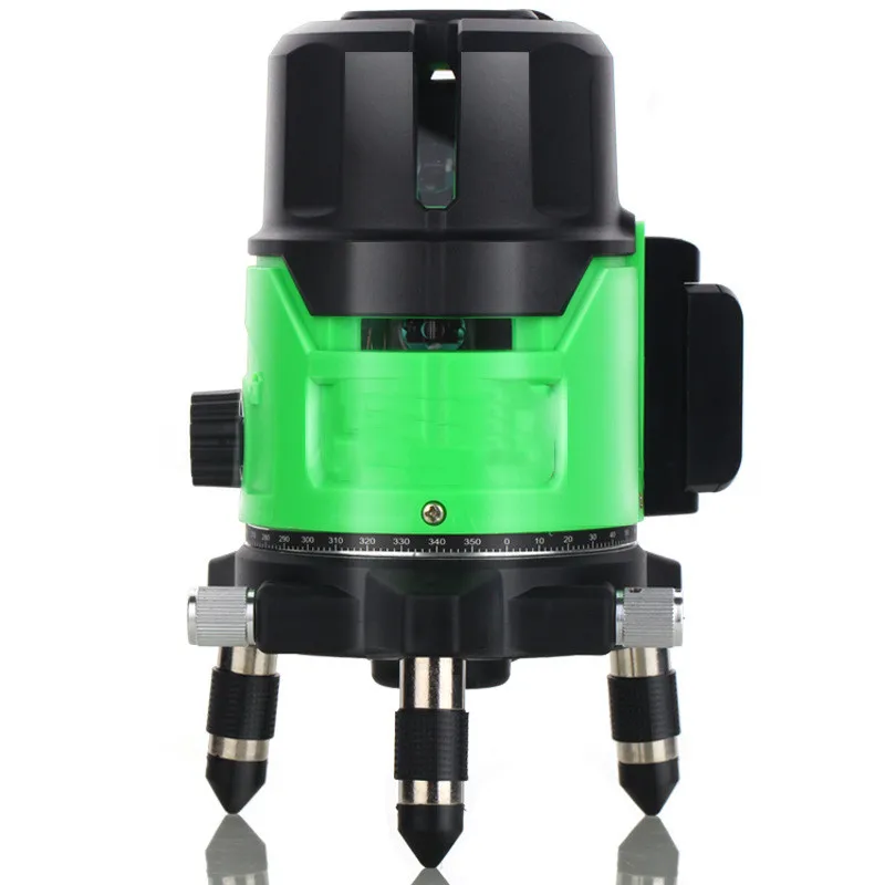 Portable multi green beam  laser level 360 rotating laser level with slope setting laser level measuring tape