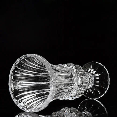 european modern design clear  crystal glass vase for flower arrangement tabletop decoration centerpiece