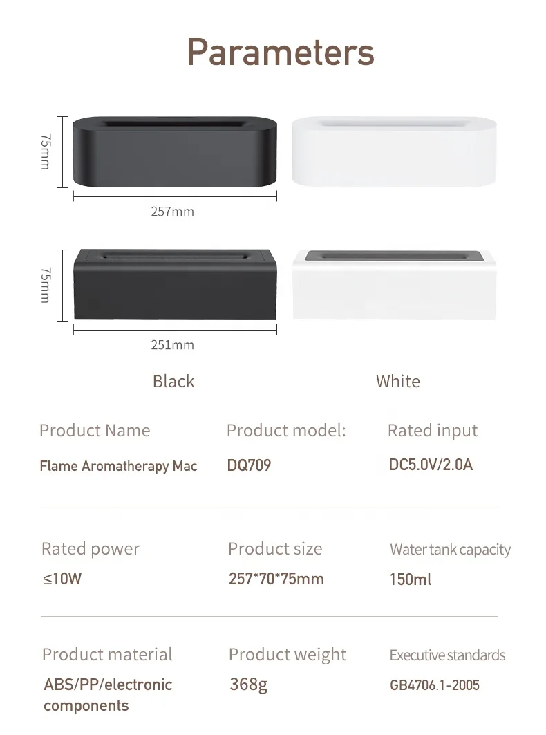 Household Flame Aroma Diffuser Flame Humidifier Mist Diffusor Essential Oil Fire Aroma Diffuser