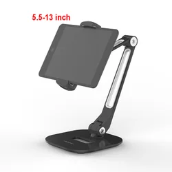 205D Multifunction 360 Rotation 4-13 inch Tablet PC Stand Mobile Phone Holder Metal Base Universal Foldable Lazy Tablet Support