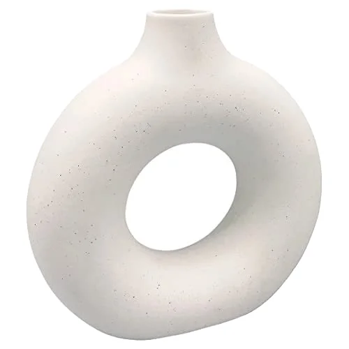 Nordic Minimalist Vintage Ceramic Vase Handmade Tall Japanese Style Clay Material round Pattern for Home Decor or Hotel Use