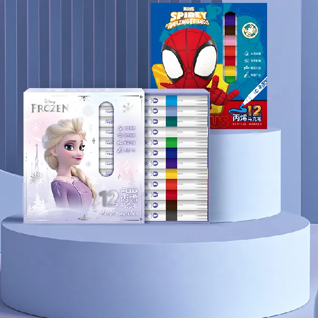 Hot Selling Back To School High Quality 12 Colors Acrylic Marker Pen For Kids