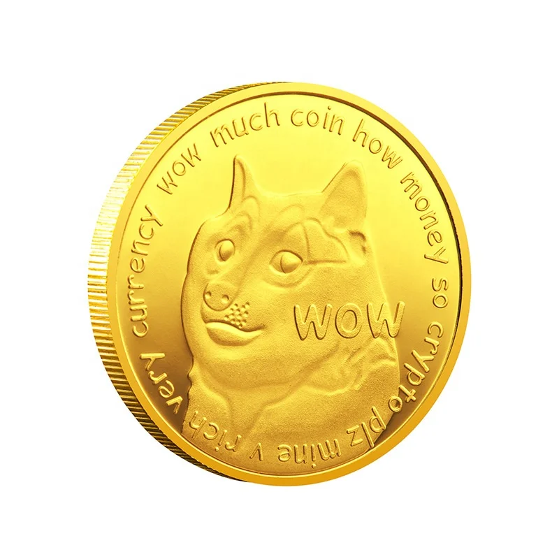 Promote Metal Souvenir Animal Coins 3D Doge Coin Gold For Sale