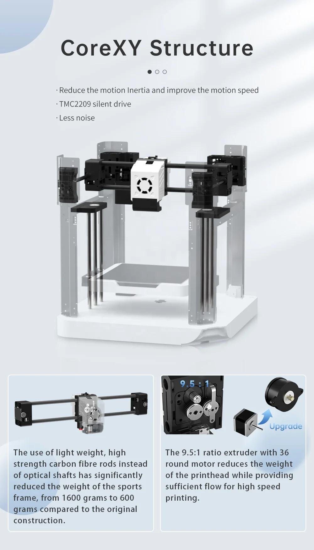 QIDI TECH X-Smart 3 3D Printer High Speed 500mm/s printing with PLA,ABS.PETG 180*180*170mm automatic levelling