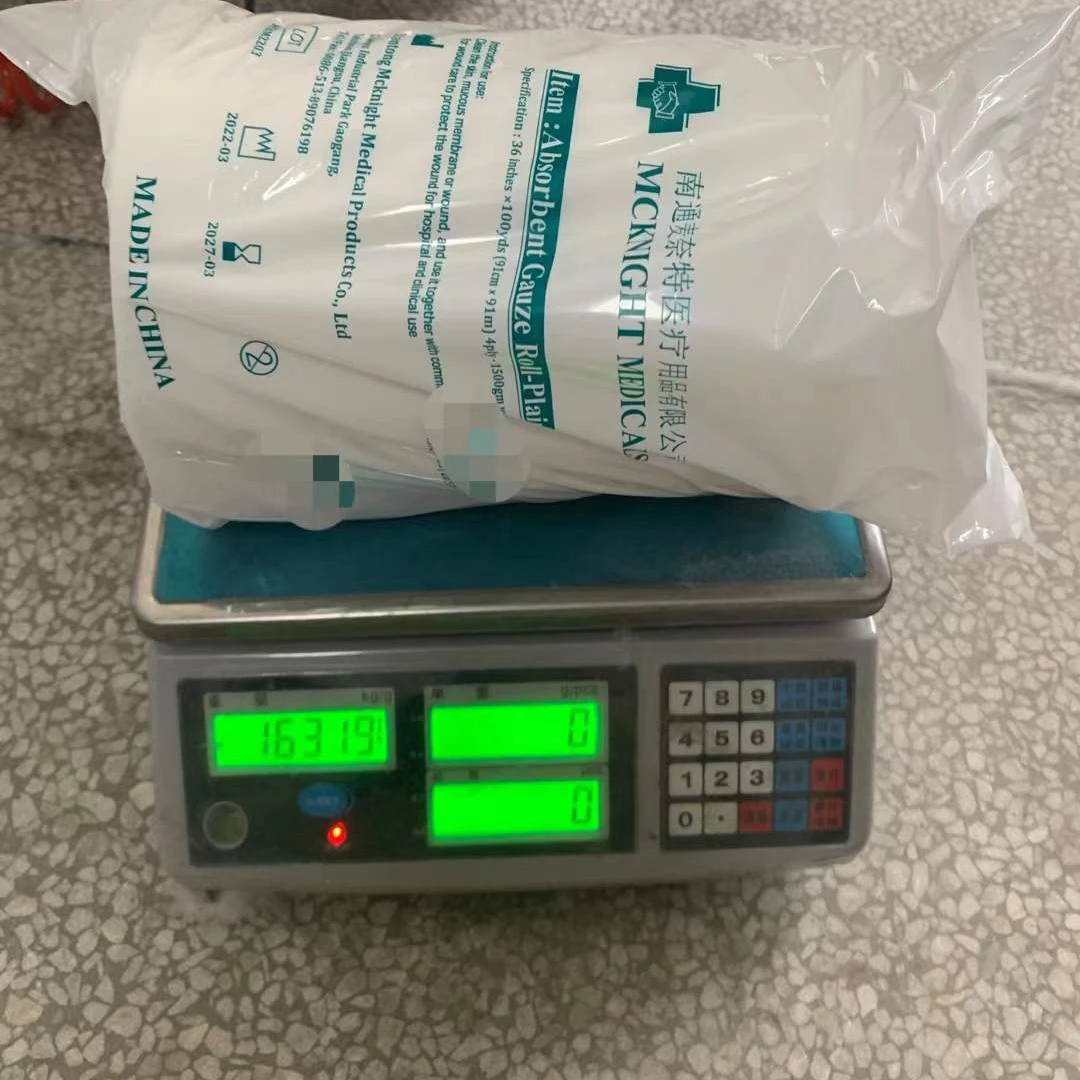 absorbent medical cotton gauze roll