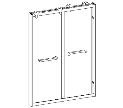 Luxury Rose Golden Stainless Steel With Frame Aqua Glass Sliding Shower Door