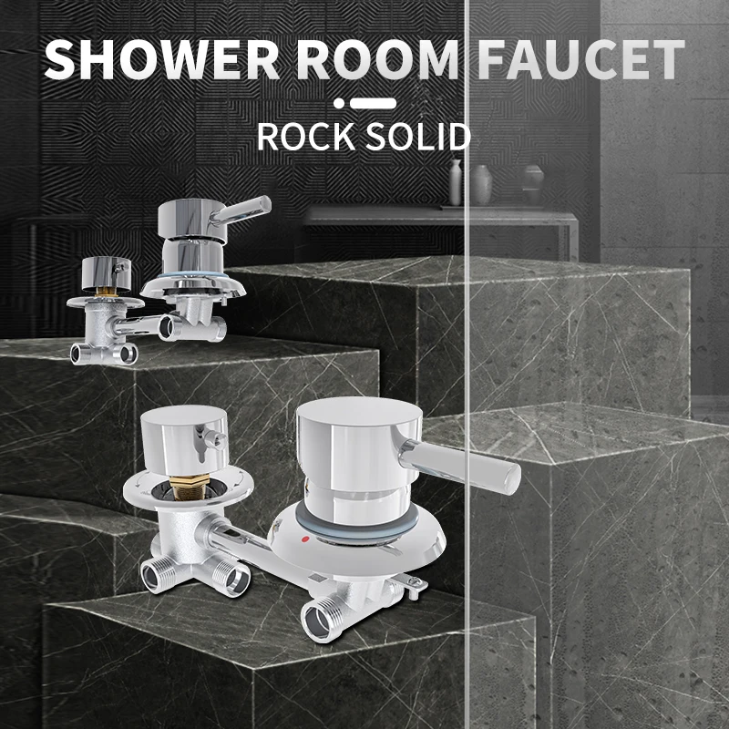 Wall Mount 2 Ways to 5 Ways Shower Diverter Valve Mixer Faucet Concealed Shower Mixer