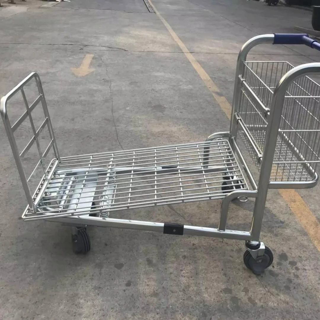 4 wheeled Platform cargo trolley for transporting and for warehouse