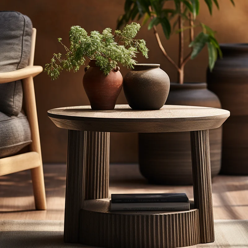 Mrs Woods Hot Sale High Quality Nature 100% Oak Stand Side End Table for Living Room Bedroom