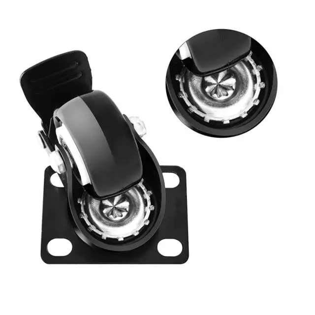 50mm/2 inch Swivel PVC caster with brake for furniture