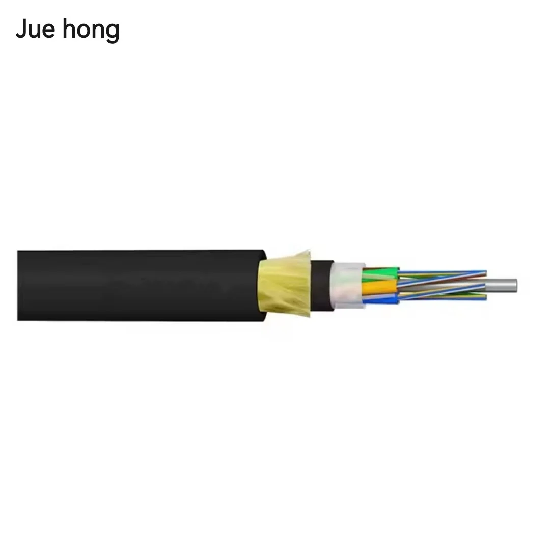 adss cable Aerial outdoor ADSS cable 24core 48core span 80m 100m 120m Double Jacket armored ADSS cable