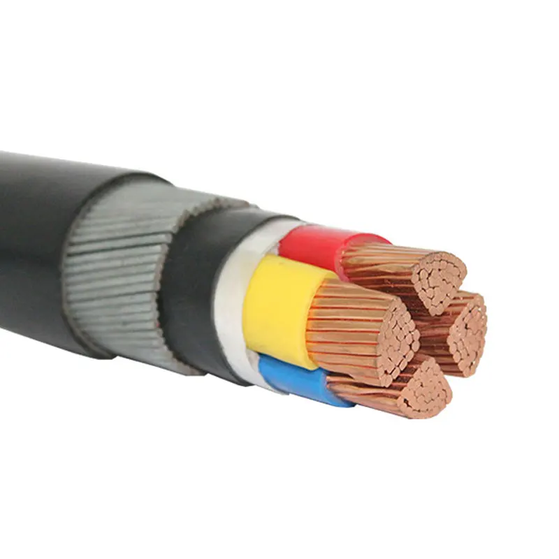 0.6/1KV XLPE Insulated Electrical Power Cable 4 Core Steel Wire Steel Tape Copper Conductor Armoured Electricity Cable