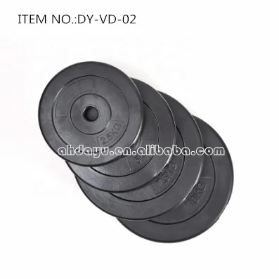 Black Plastic Round Cement Weight Plate/for Dumbbell & barbell