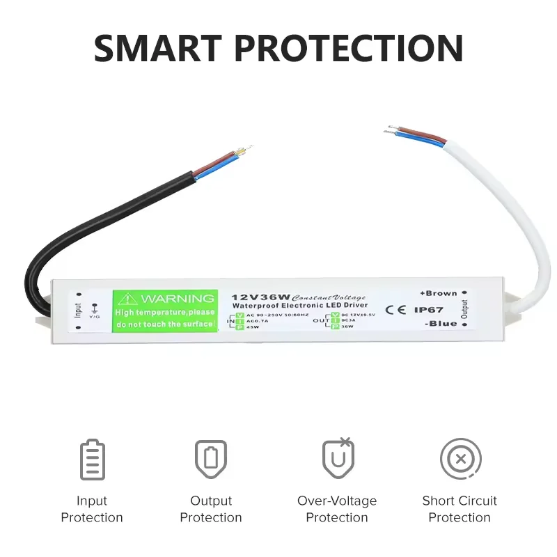 Адаптер питания трансформатора AC110-220V к DC12v 45 Вт тонкий размер постоянного напряжения Светодиодный импульсный драйвер для светодиод