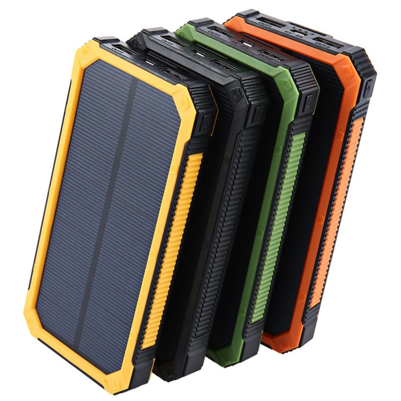 Portable Solar Charger 10000mah & 8000mah Big Capacity Waterproof Outdoor Camping Power Bank