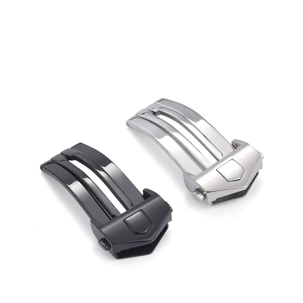 Stainless Steel Deployment Clasp 18 20mm Butterfly Folding Buckle Watch Strap Accessories Replacement For Leather Strap