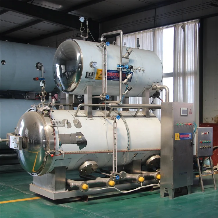 Steam rotary water bath retort / Canned sardine retort