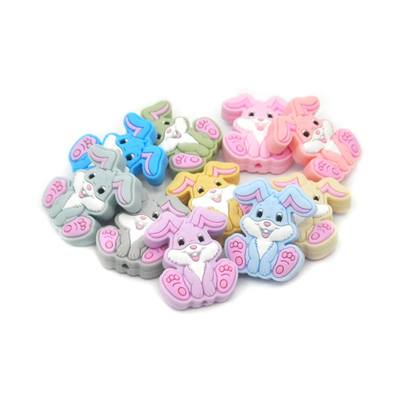 BPA Free Food Grade Silicone Teething Beads Soft Chewable Teether Silicone Beads Baby