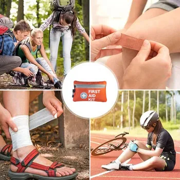 T.J.D Tech Lightweight Portable Adjustable Durable Superior Quality orange First Aid Belt Bag For Cycling Hiking Camping Hunting