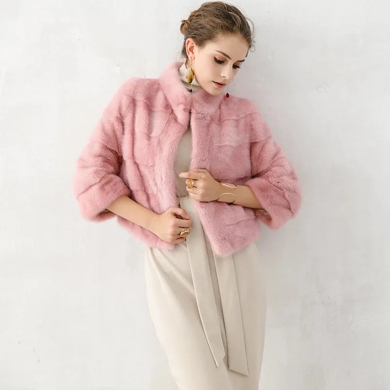 
TY 2020 ladies new natural mink fur jacket real mink fur jacket winter warm fashion luxury noble mink fur clothing 