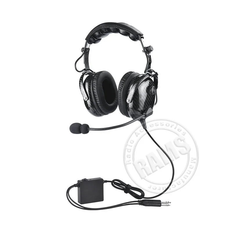 Авиационная гарнитура Авиатор из углеродного волокна ANR с активным шумоподавлением