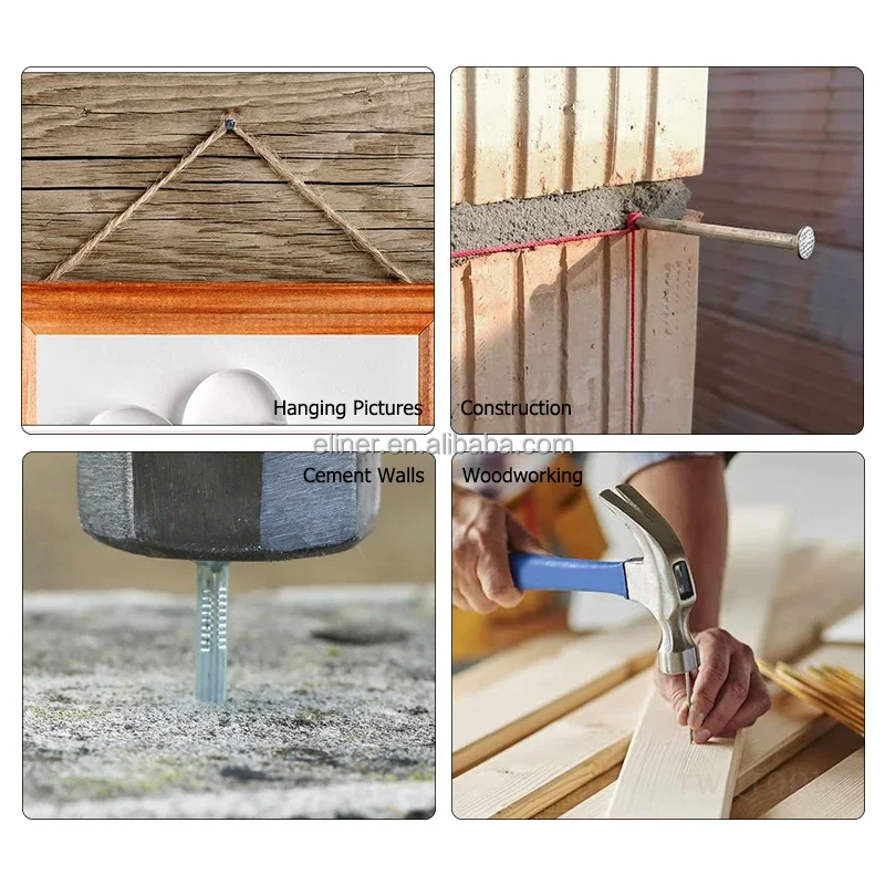 Hardened Cement Nails Carbon Steel Point Tip Zinc Plated Hardwood Wall Tiling Brick Concrete Nail Hardware common steel concrete