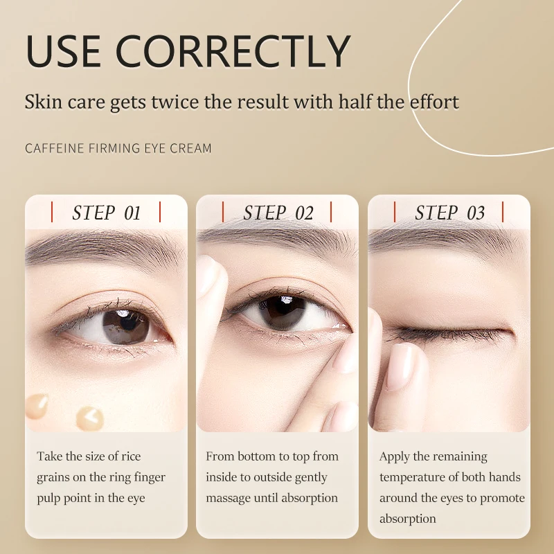 vegan wrinkle reduce anti age mineral puffiness dark circles eye bags repair removal tightener under instant caffeine eye cream