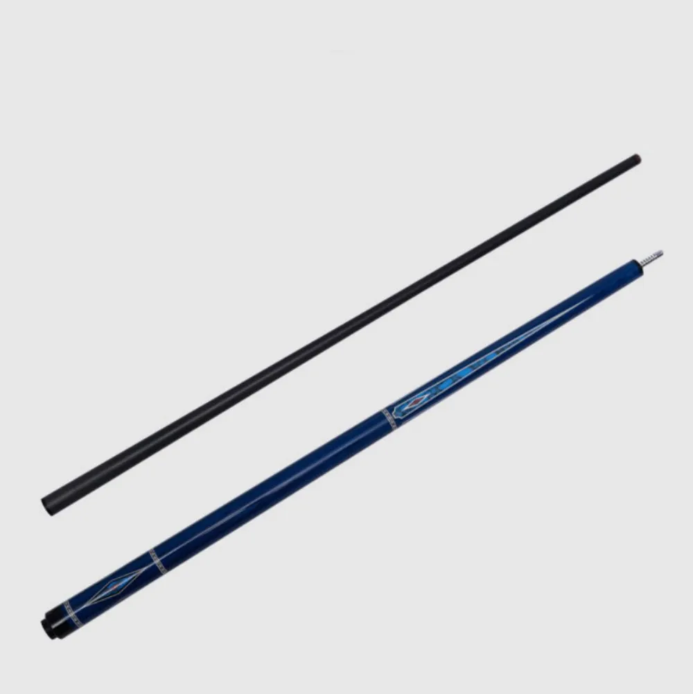 Wholesale Black Technology Carbon Fiber Billiard Pool Cue Shaft Tip OD 12.4 MM Technology Wood 1/2 Center Jointed Split Play Cue