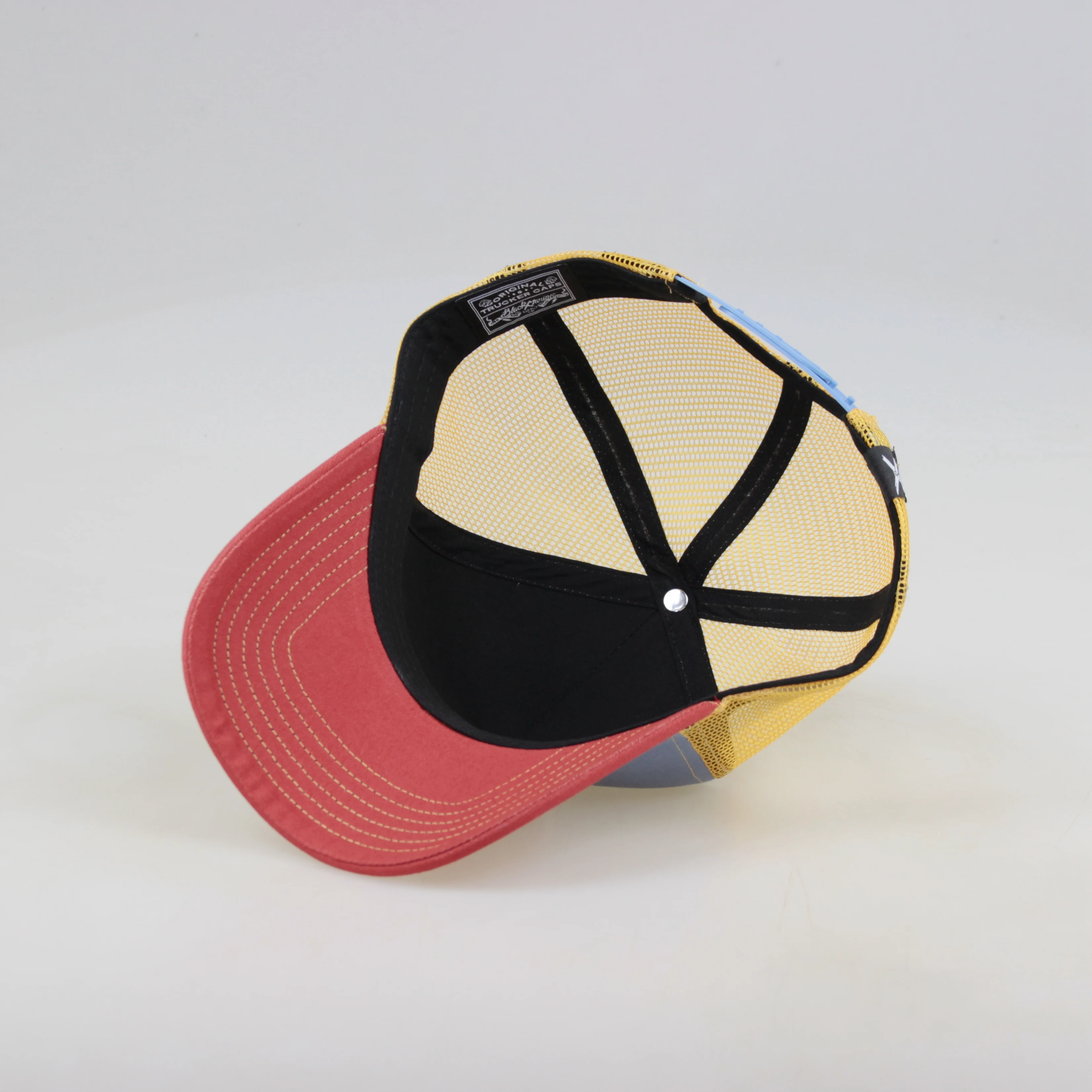 Mens Mesh Cheap Custom 5 Panel Trucker Cap Applique Embroidered Patch Gorras Trucker Hats