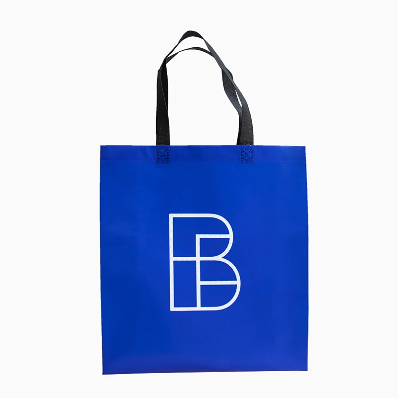 Hongyuan Custom Eco Friendly Biodegradable PP Laminated Non Woven Black and White Shopping Bags with Logos