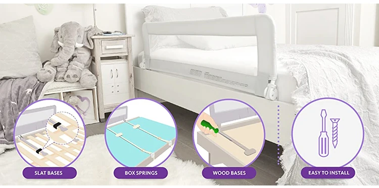 Baby Bed Rails for Children Bed Rail for Toddlers Extra Long Toddler Bedrail Guard for Kids Twin