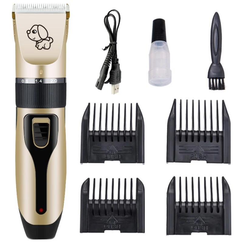 2021 Amazon Hot Sell USB Charging Grooming Kit Pet Hair Electric Scissors Clippers For Dog