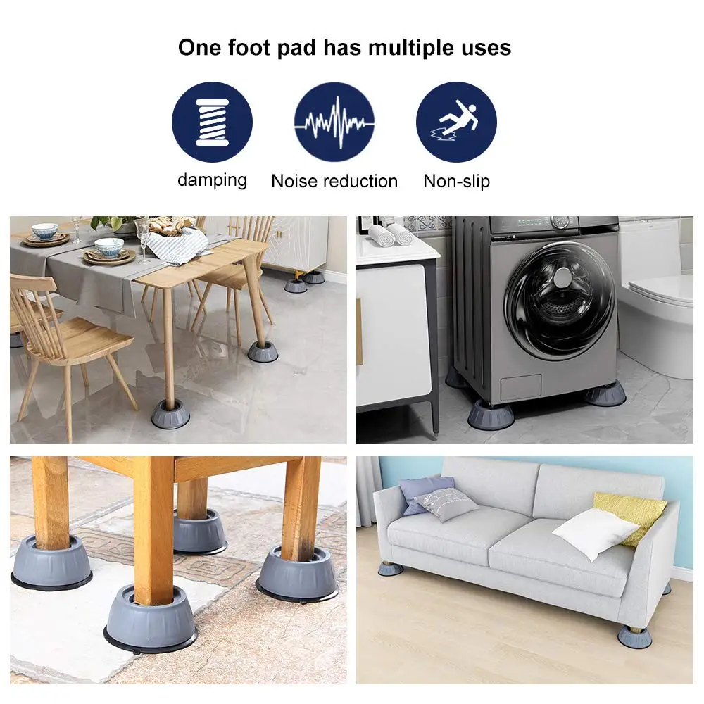 Washing Machine Foot Pads Washer Dryer Anti Slip Mat Washing Machine Non-slip Mats Pad