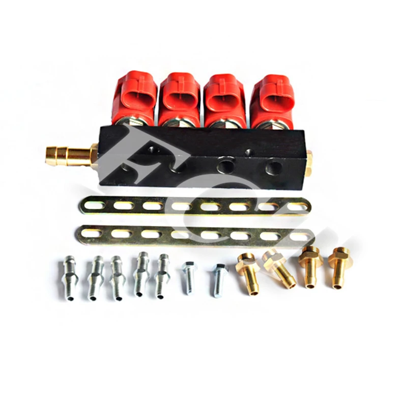 Hot selling CNG LPG 5th generation gas conversion injector rail 4 cylinders 2 ohm 3 ohm