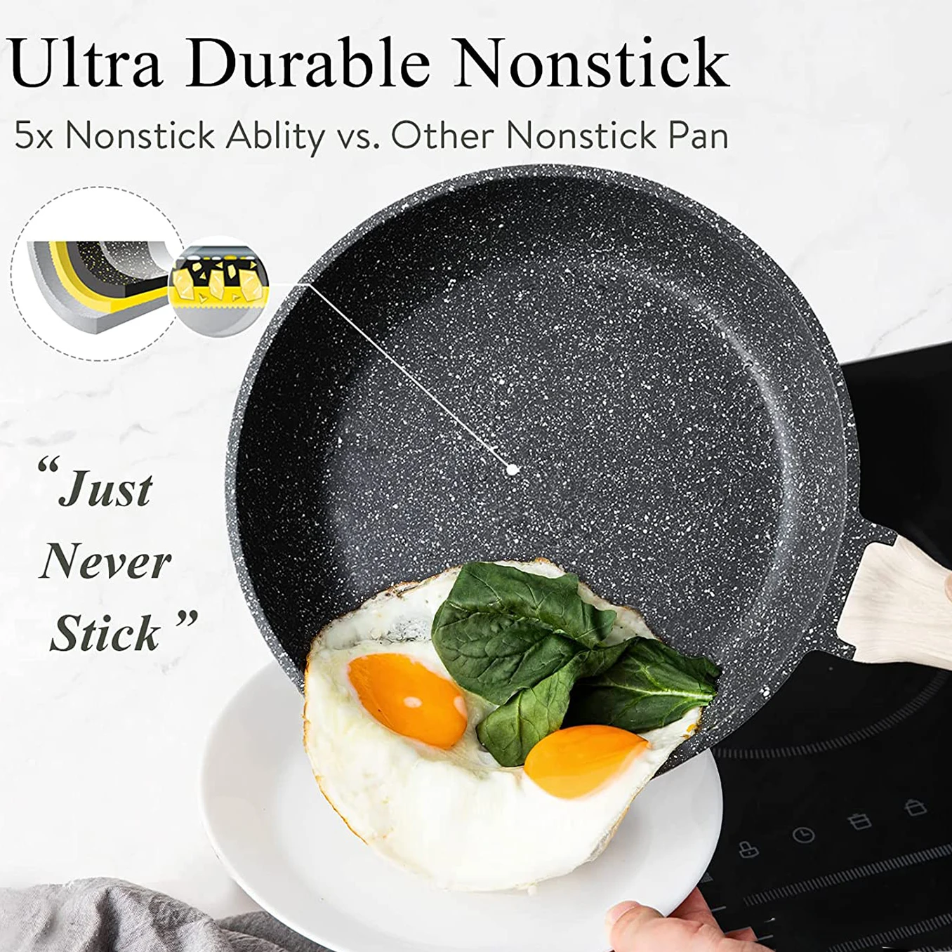 Aluminum 8 Piece Set Pots And Pans Cookware Sets Cooking Nonstick Kitchen Ware Cookware Sets