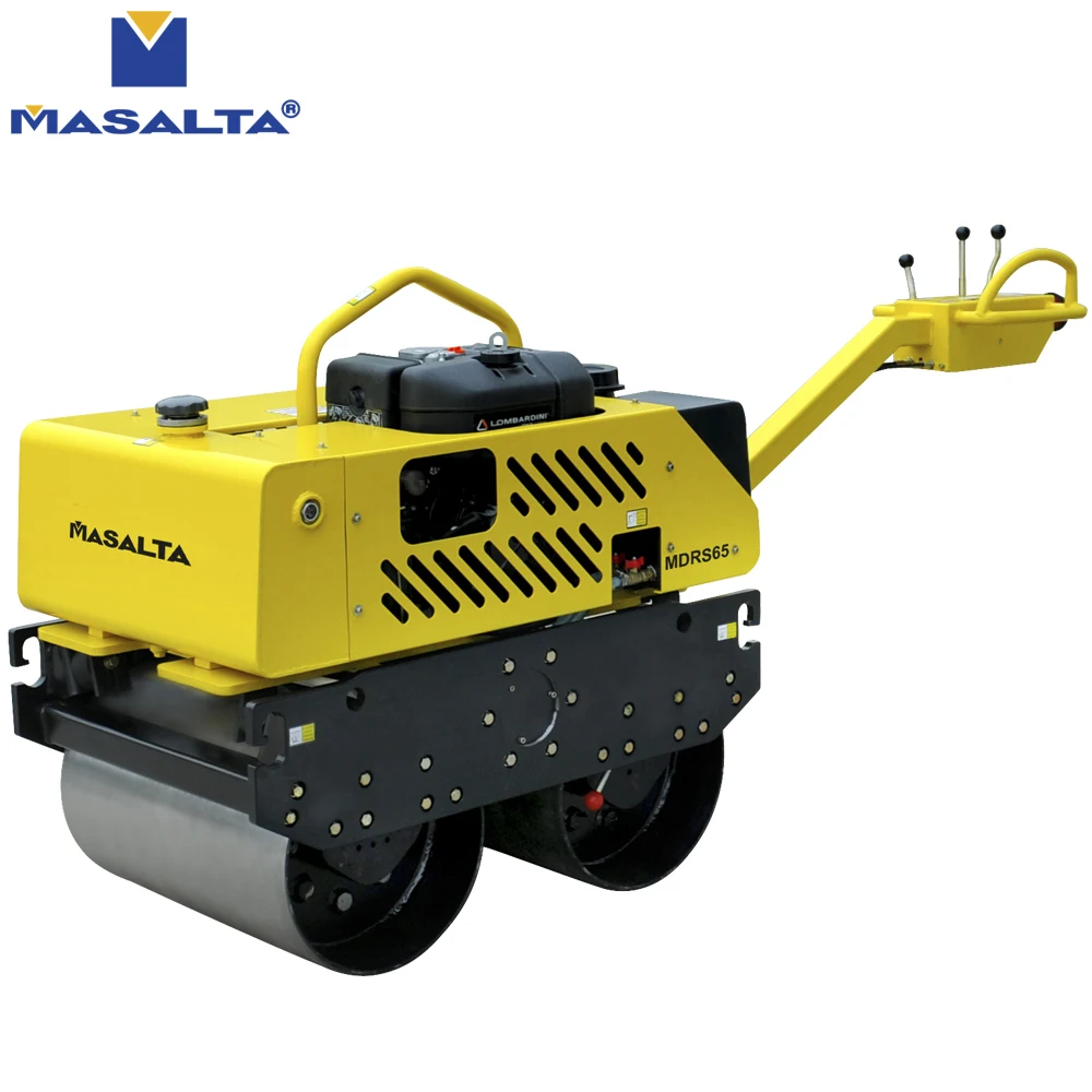 Masalta Double Drum Small Diesel Road Roller Pavement Compaction Petrol, Diesel with Lombardini Engine Provided 0-4km/h POCLAIN