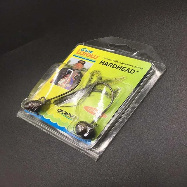 Custom slide fish lure plastic PET/PVC hard blister clamshell packaging