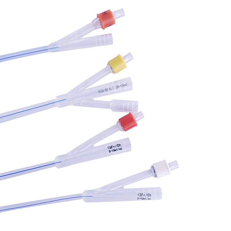 CE  ISO  2 way 3way Disposable Medical silicone foley cateter