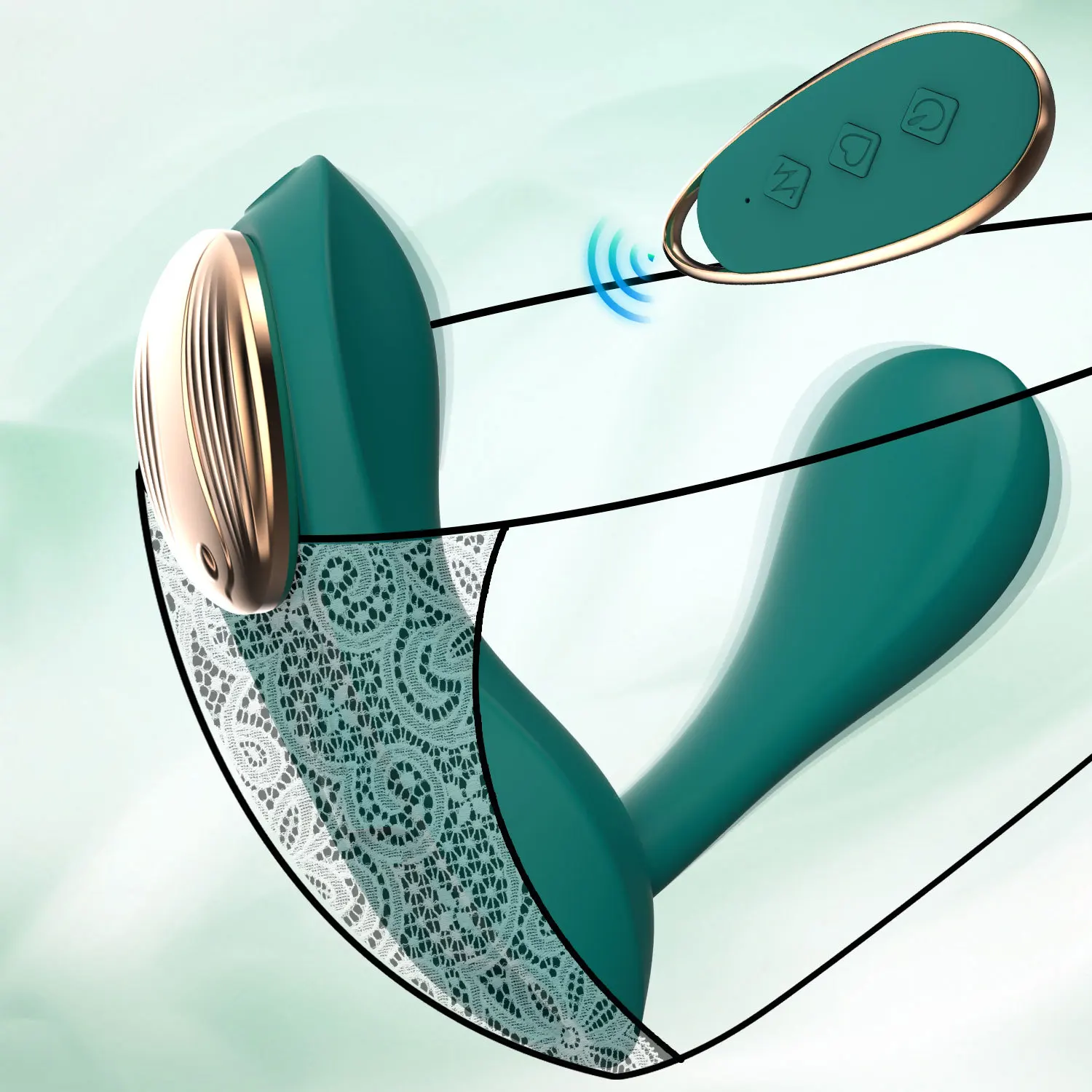 Men and women flirting share detachable invisible combination wearable vibration massager Amazon anal plug G-spot vibrator