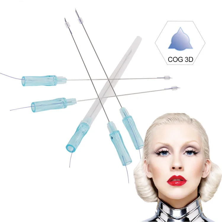 PDO/plla двухниточный лифтинг лица полидиоксанон абсорбируемые швы плацента инъекционная пластиковая cog