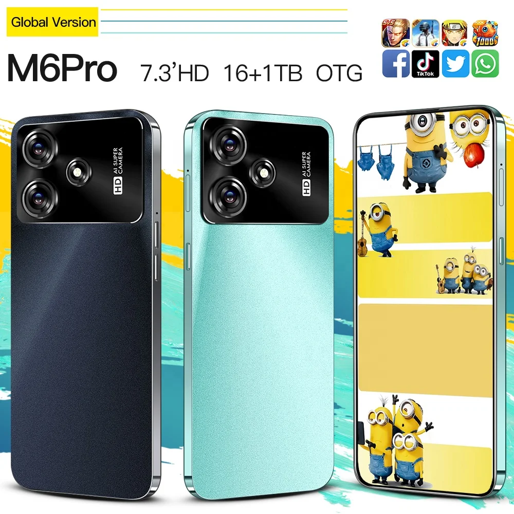 New Global POCO M6 Pro Smartphone 120Hz AMOLED 5000mAh 67W Super Charging Mobile Phone