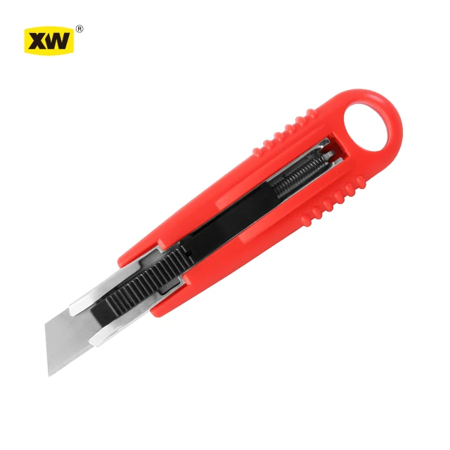 ABS pocket plastic ergonomic handle retractable safety knives