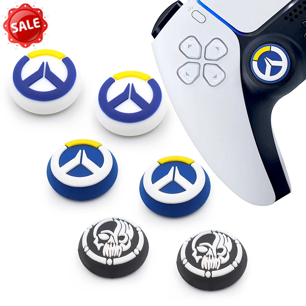 PS06 Silicone White Controller Grips Analog Thumb Stick Cover For Sony Ps5 Thumbgrips Joystick Grip Case Ps4 For Pla