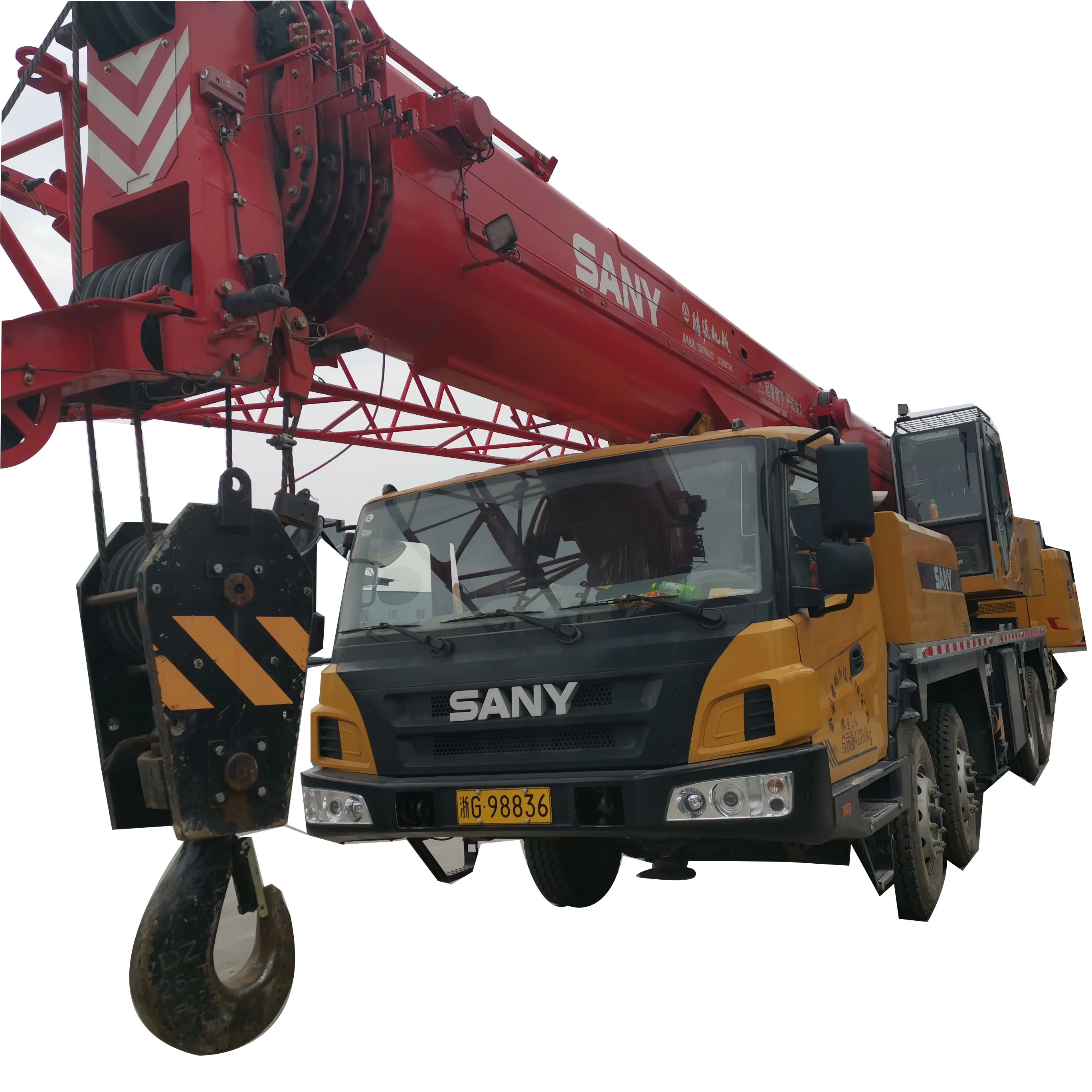 50 ton used  crane SANY 50 ,QY1 , STC750 Truck mobile Crane in good condition  original with low fuel  low price made in China