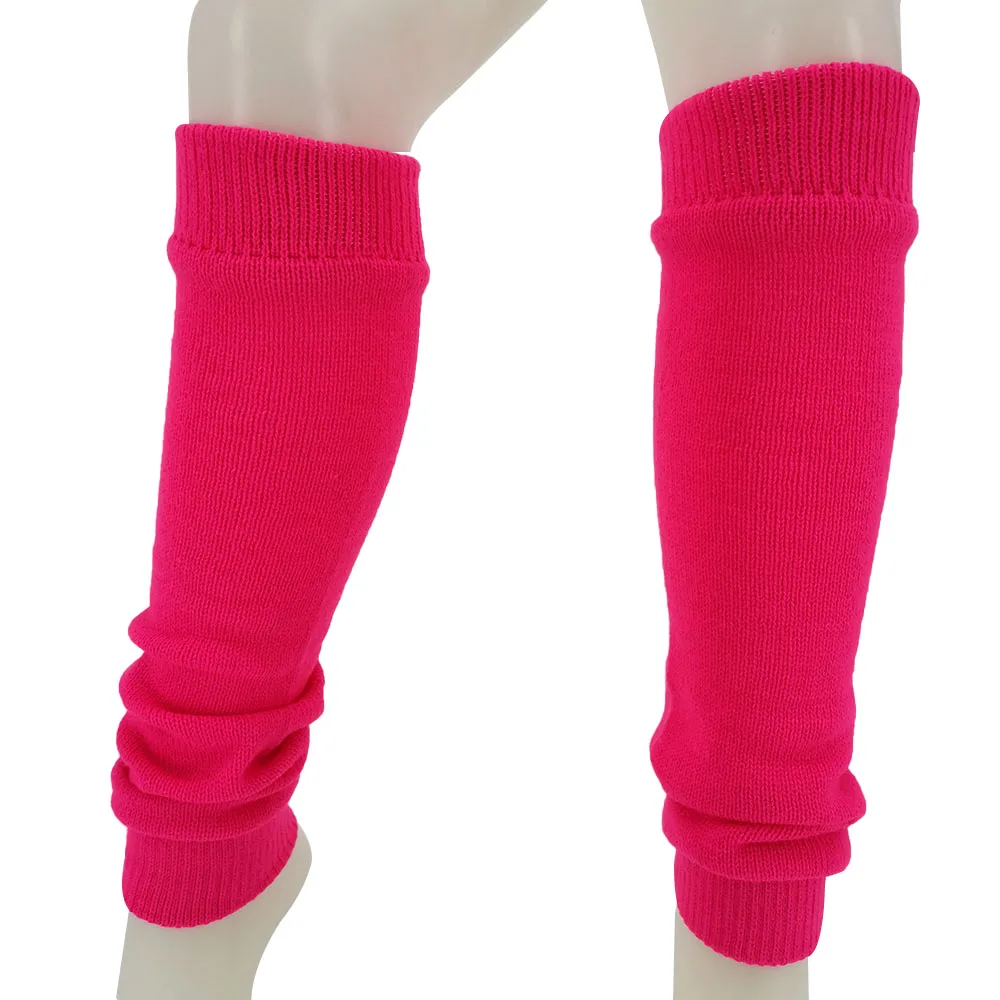 
Knitted Warm Unisex Winter Acrylic Legwarmers Neon Colors In Adult Size 